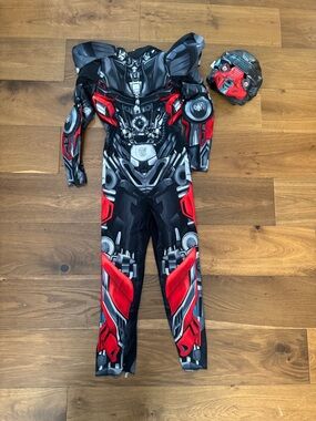 Kids Red and Black Transformer Costume with Mask